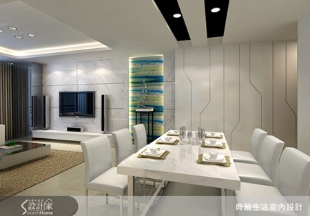 造型設計、幾何線條、玄關、天花板