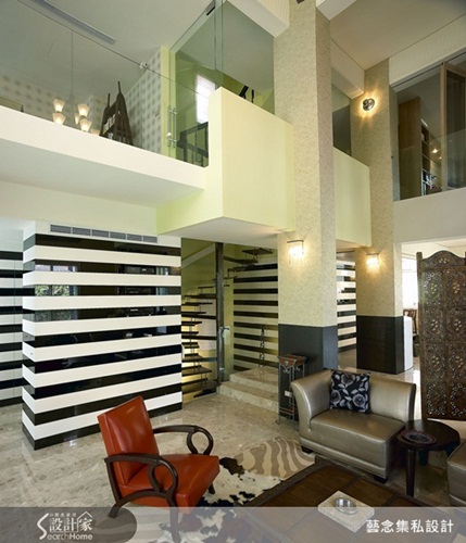 幾何、客廳、餐廳、電視牆