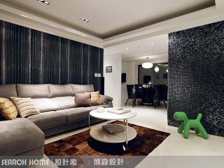 黑白、壁紙、線簾、書房、浴室