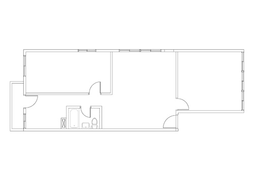 原本方形窄小的客廳,經過江榮裕設計師的改造翻新,成
