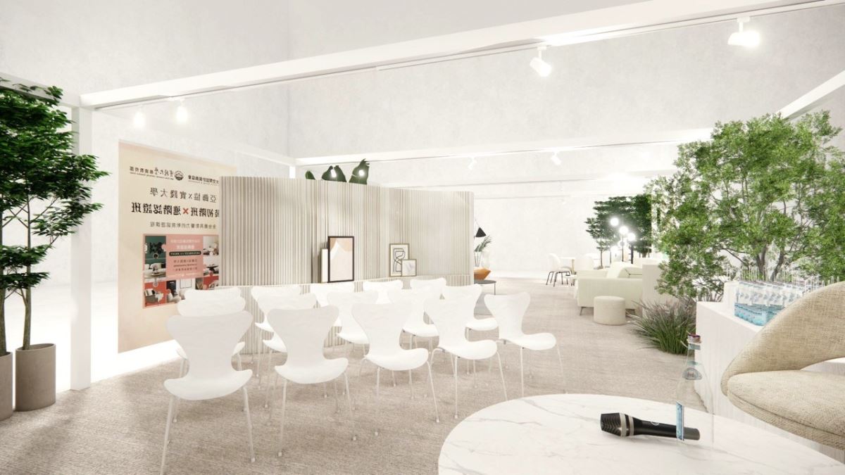 2025室博會《JOIN DECO》展區，由亞太空間設計裝飾協會策畫一場「美好生活展演」體驗，現場情境示意圖。