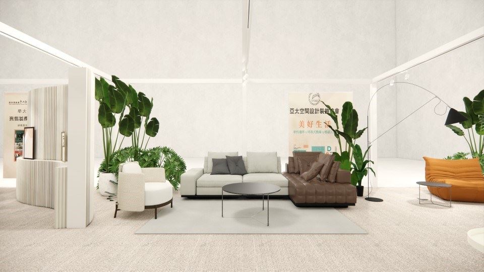 2025室博會《JOIN DECO》展區，由亞太空間設計裝飾協會策畫一場「美好生活展演」體驗，現場情境示意圖。
