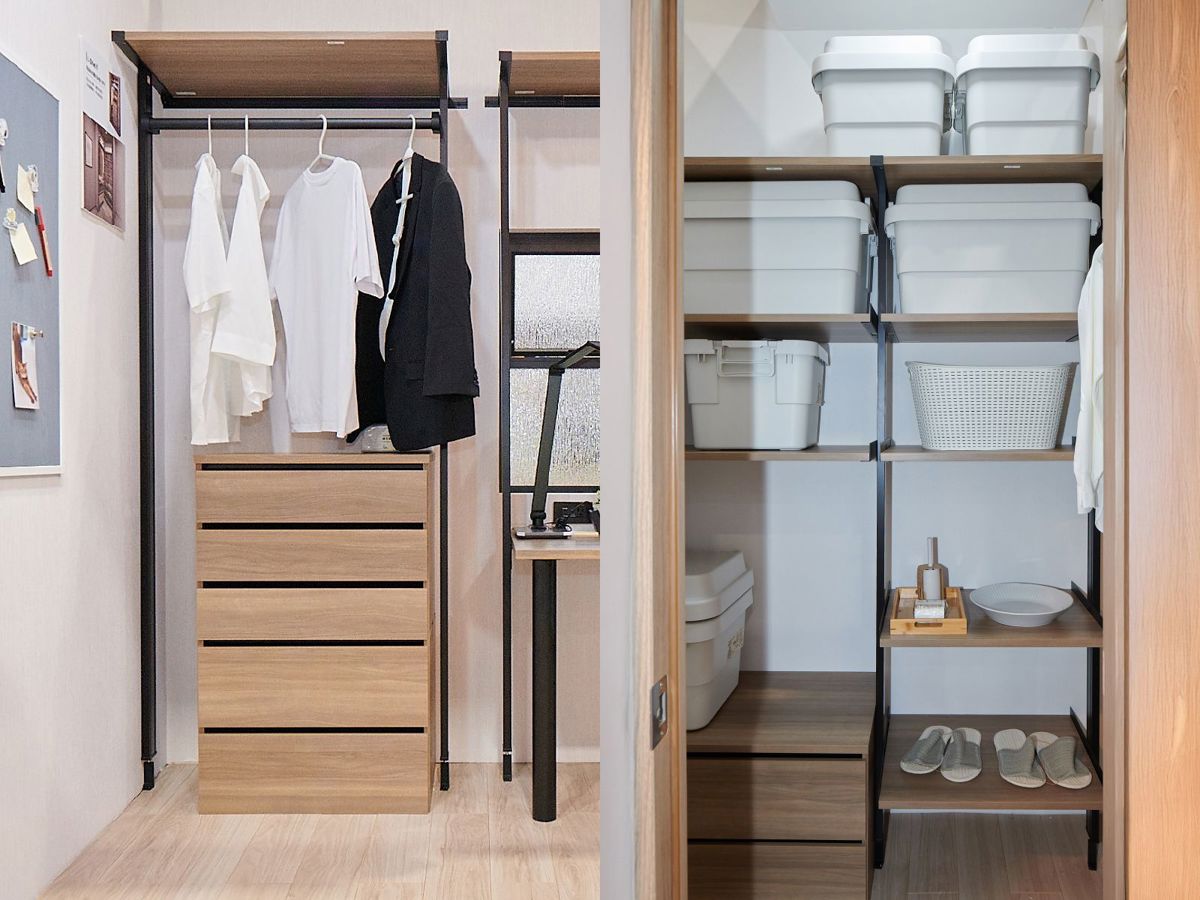I-Shelf 收納櫃可以當作衣櫃、儲物櫃，要不要加門片都行，能快速因應育兒家庭需求的不斷改變。