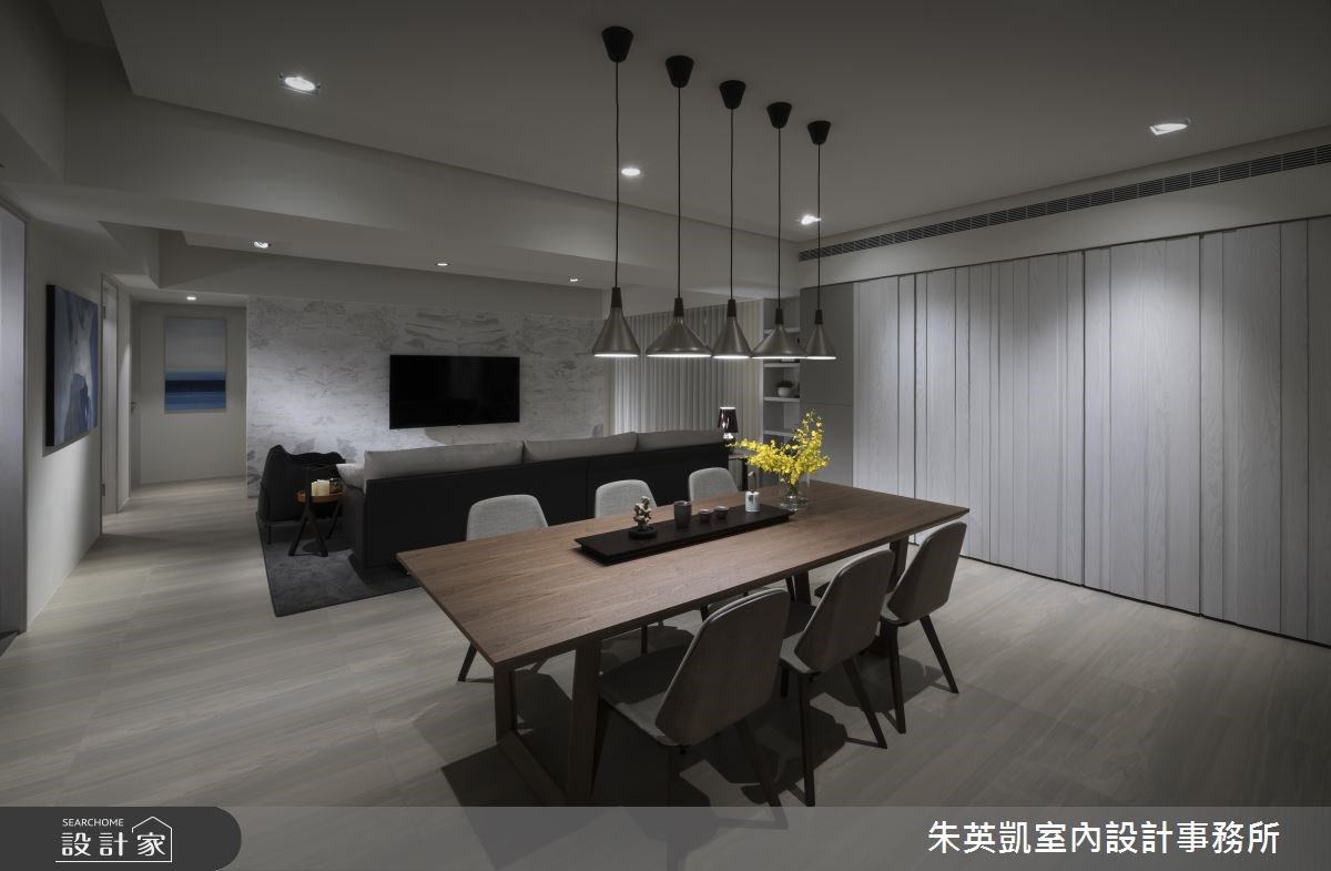 40坪_現代風客廳餐廳案例圖片_朱英凱室內設計事務所_朱英凱_23之3-設計家 Searchome