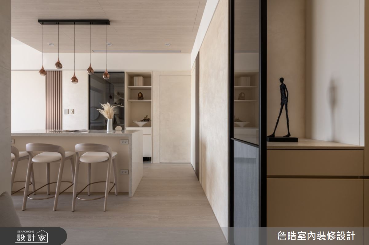 25坪新成屋(5年以下)_現代侘寂風玄關餐廳案例圖片_詹晧室內裝修設計有限公司_詹晧設計21_25坪現代侘寂風之2-設計家 Searchome