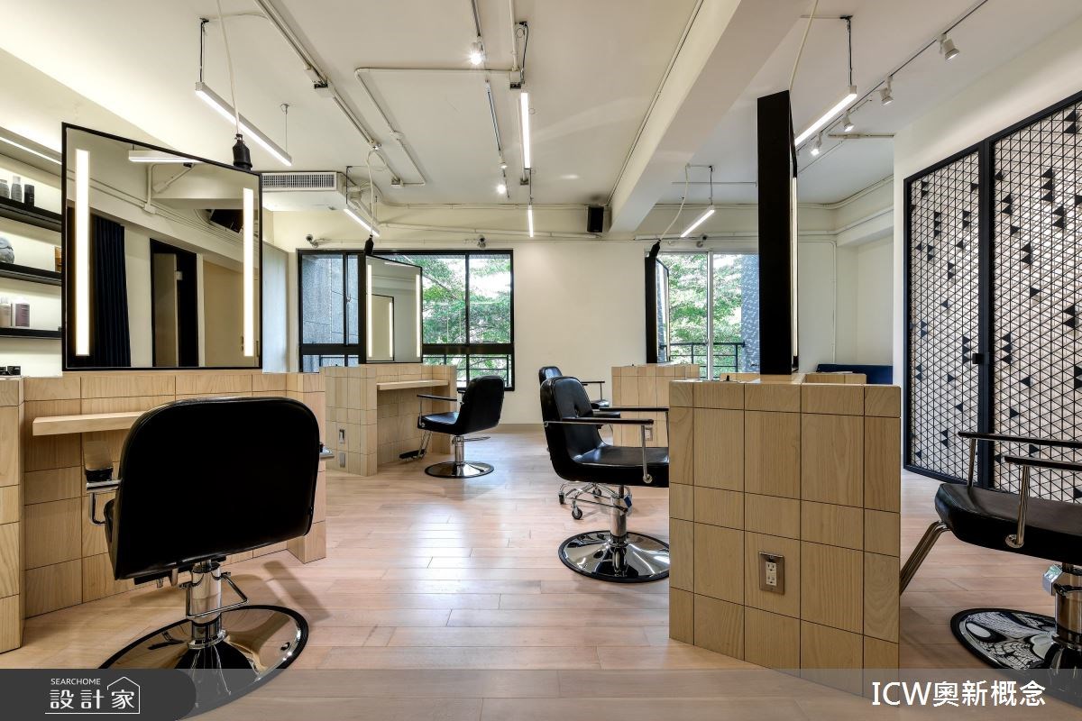 25坪活動式創意髮廊 展現木意與鐵件的簡約之美 設計家searchome