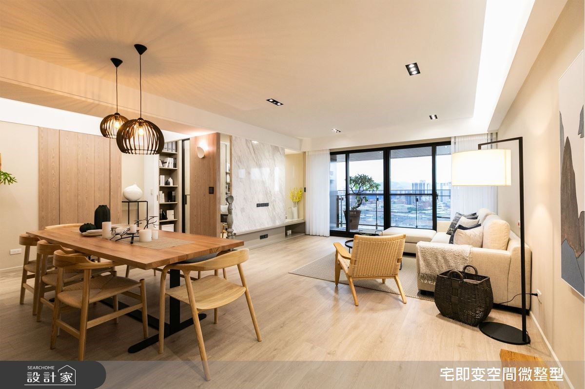 木材質與暖光氛替生活加溫！好感人文禪風宅裡外都放鬆－設計家 Searchome