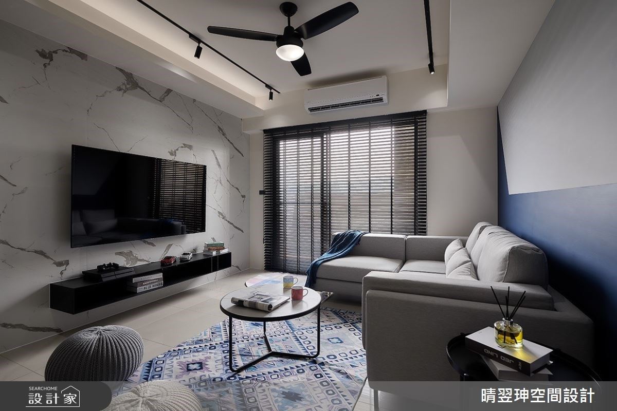 我與湛藍的三房兩廳有約 18 坪工業風小宅營造觀影 微醺的儀式感 設計家searchome