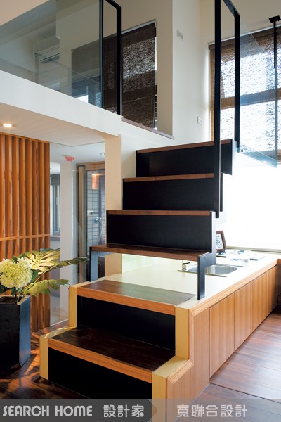 夾層屋的樓梯下封閉式收納
樓梯下究竟是要用抽屜式或