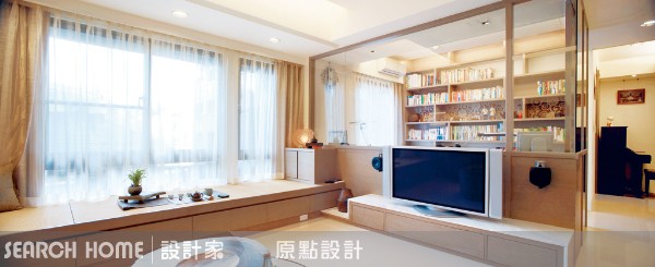 空間錯覺術——縮放的特效
運用材質的搭配，讓空間具