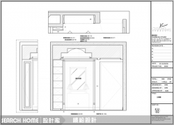 這是電視櫃的立面及內部剖面圖。[5]