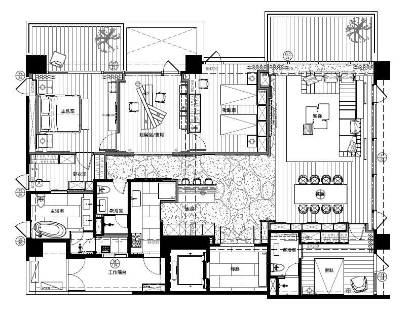 平面图提供_大雄室内设计Snuper Design。