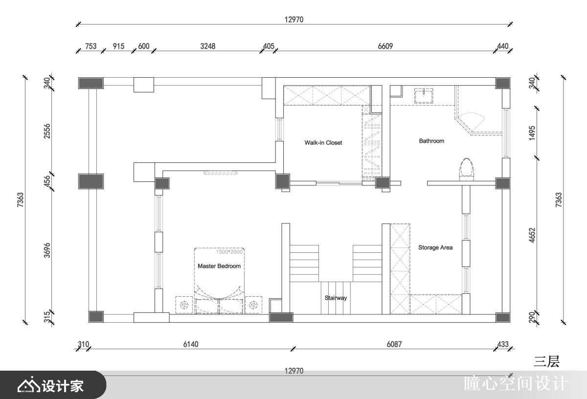 Before的三楼平面布置图