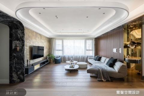 159平现代宅，用大理石玩出轻奢味 尔声设计 陈荣声