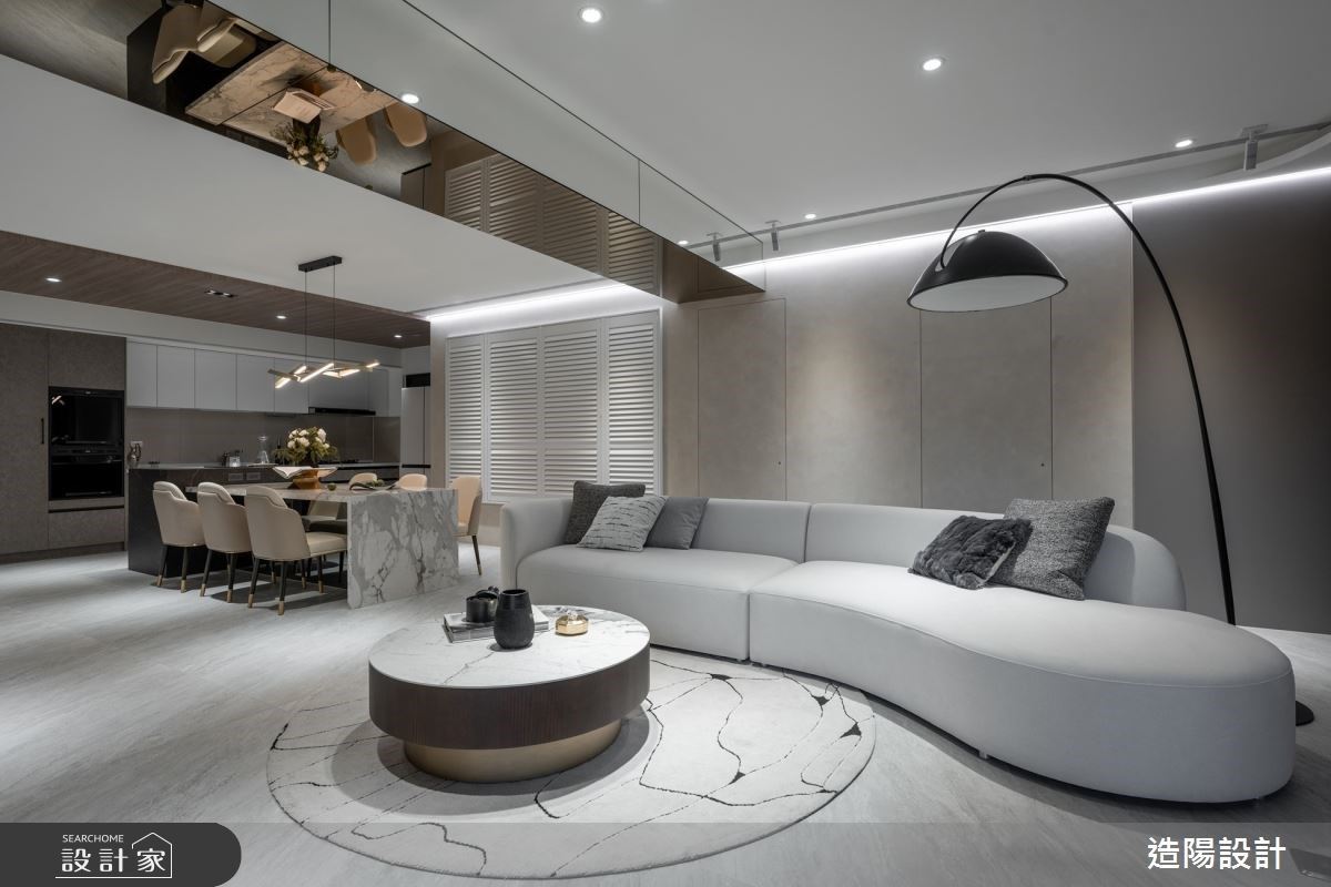 231平米毛坯变身宽广两室，毛孩可以到处跑，自己住又舒适，太爽！造阳设计 许碧兰