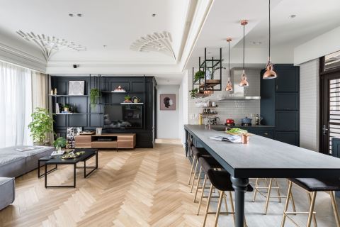 留澳建筑师用一座中岛餐桌 为小夫妻复刻国外生活 尔声空间设计 陈荣声、林欣璇