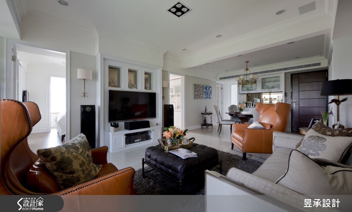 古典线板和经典家具共构，住进美剧般的家