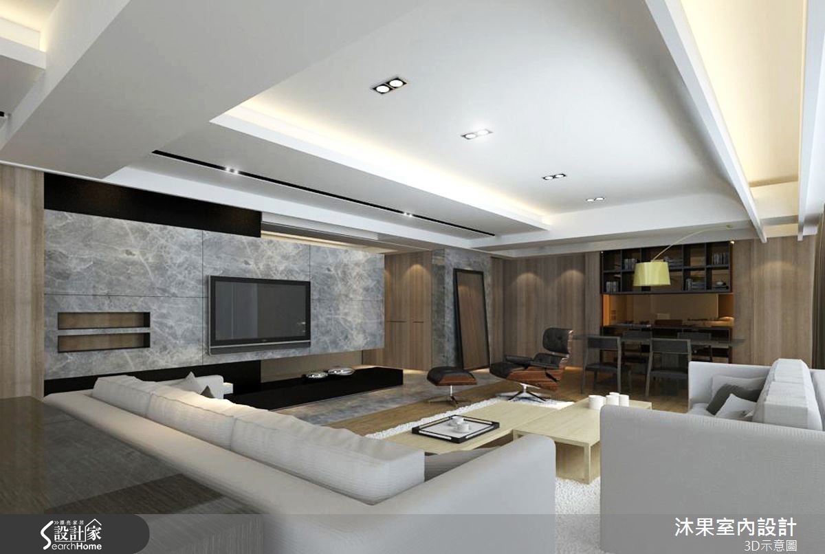 木石交错混搭，现代风大宅这样做