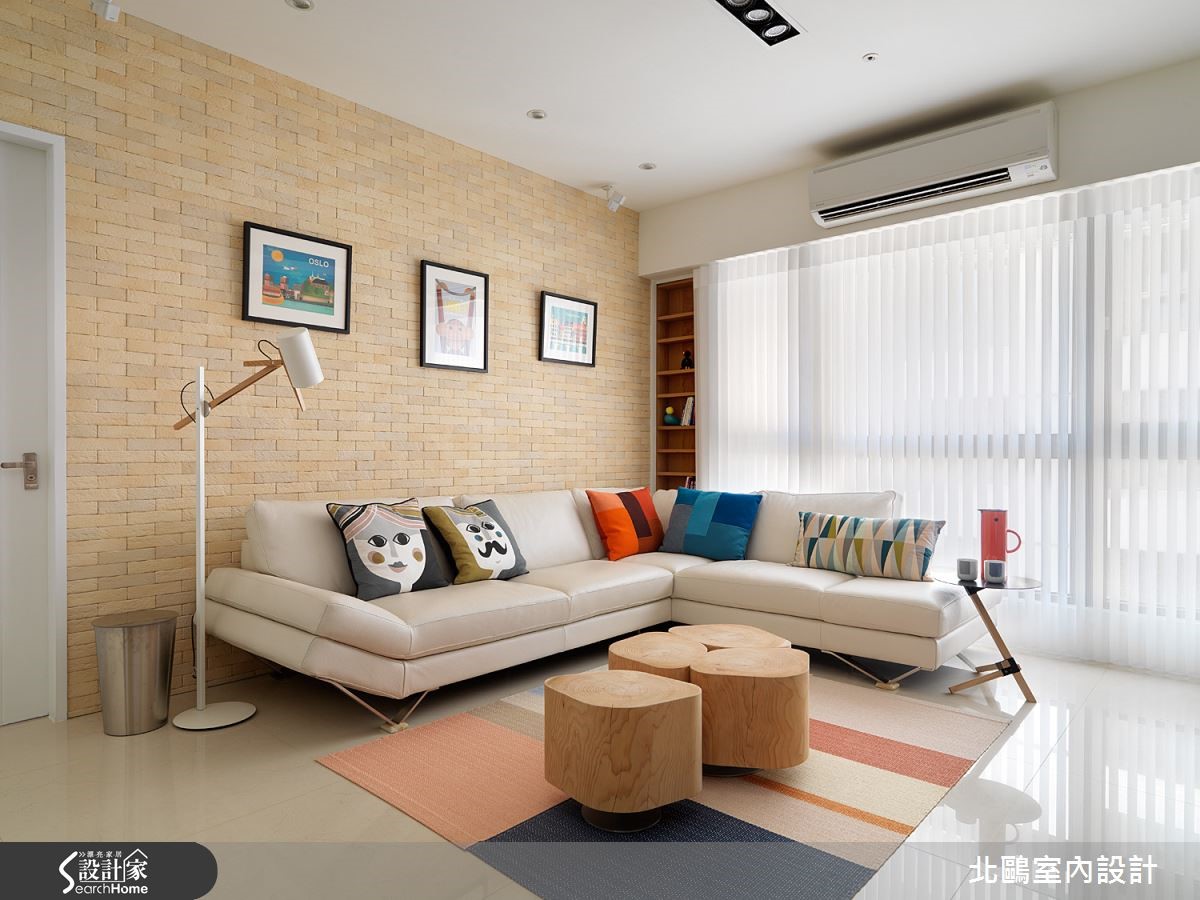 大地砖色及木质，建构89平的自然北欧宅