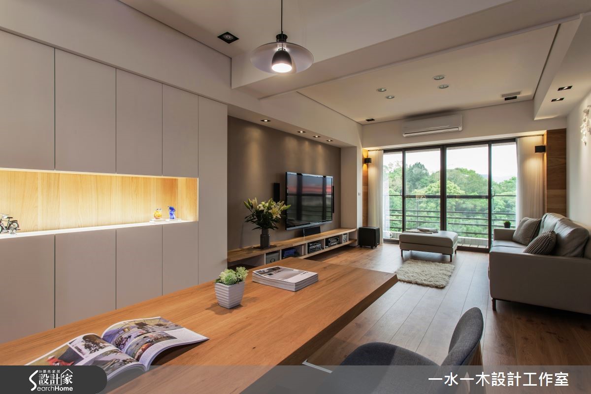 一字型轴线配置格局，现代宅更俐落清爽