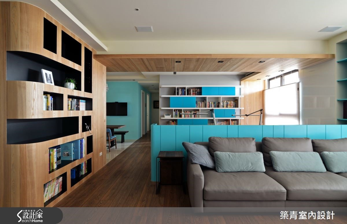 善用线条串联扩容，勾勒明朗水蓝亲子宅