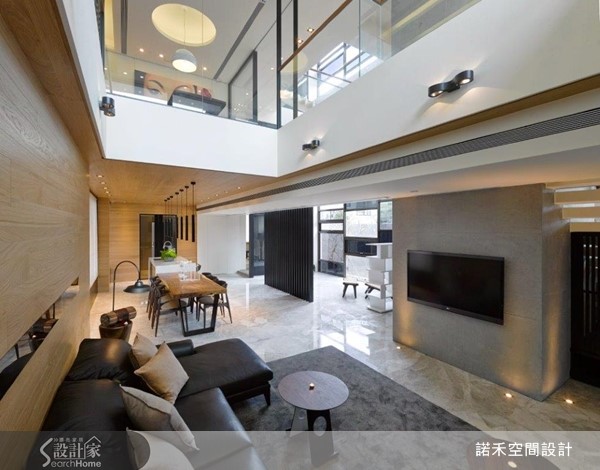 温暖大地色与多重光影，疗愈系现代风别墅