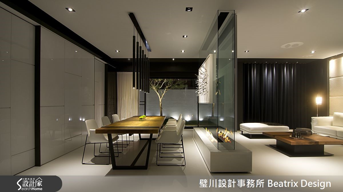 现代风揉合艺术创造三层楼别墅住家