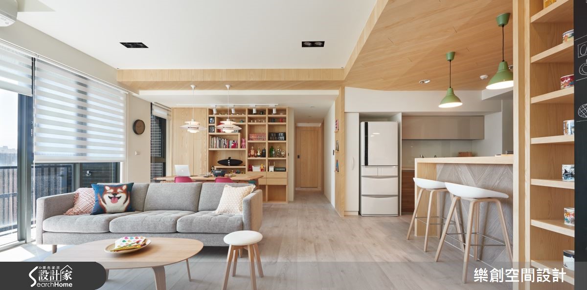 融合木质的开放设计，北欧宅飘散自然写意