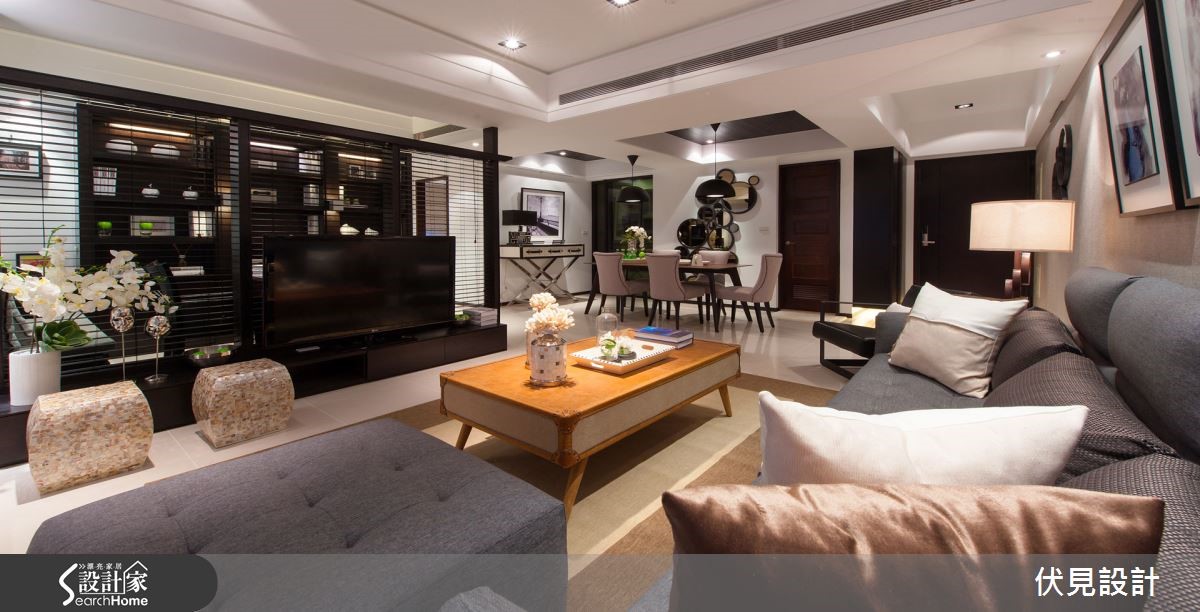 半开放隔断取代实墙，导引开阔生活 