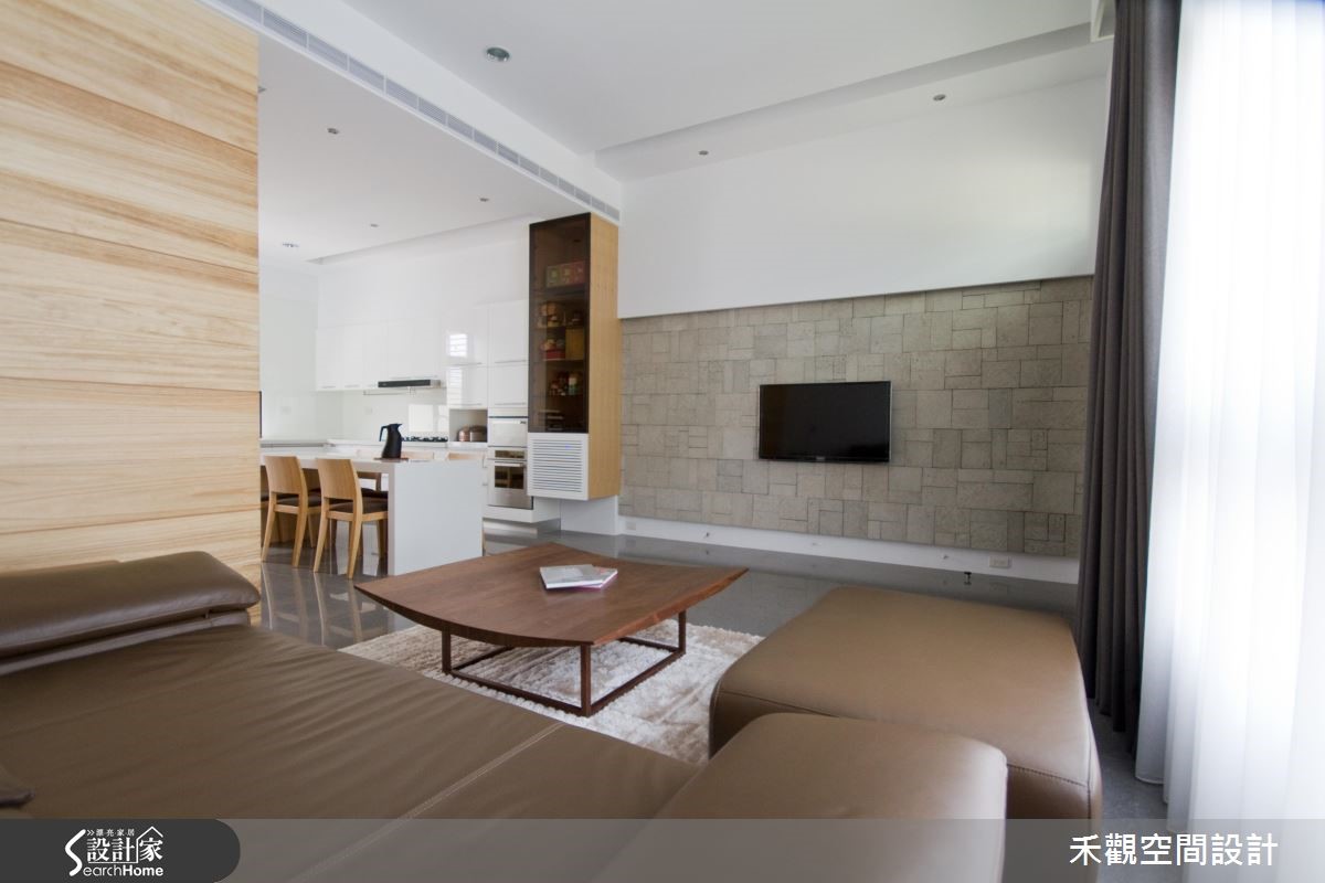 石材和木质交错，打造清新天然系居家