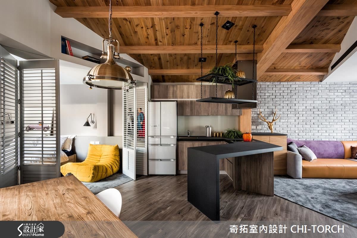 混搭风加上斜切割，老屋变身都会雅痞宅