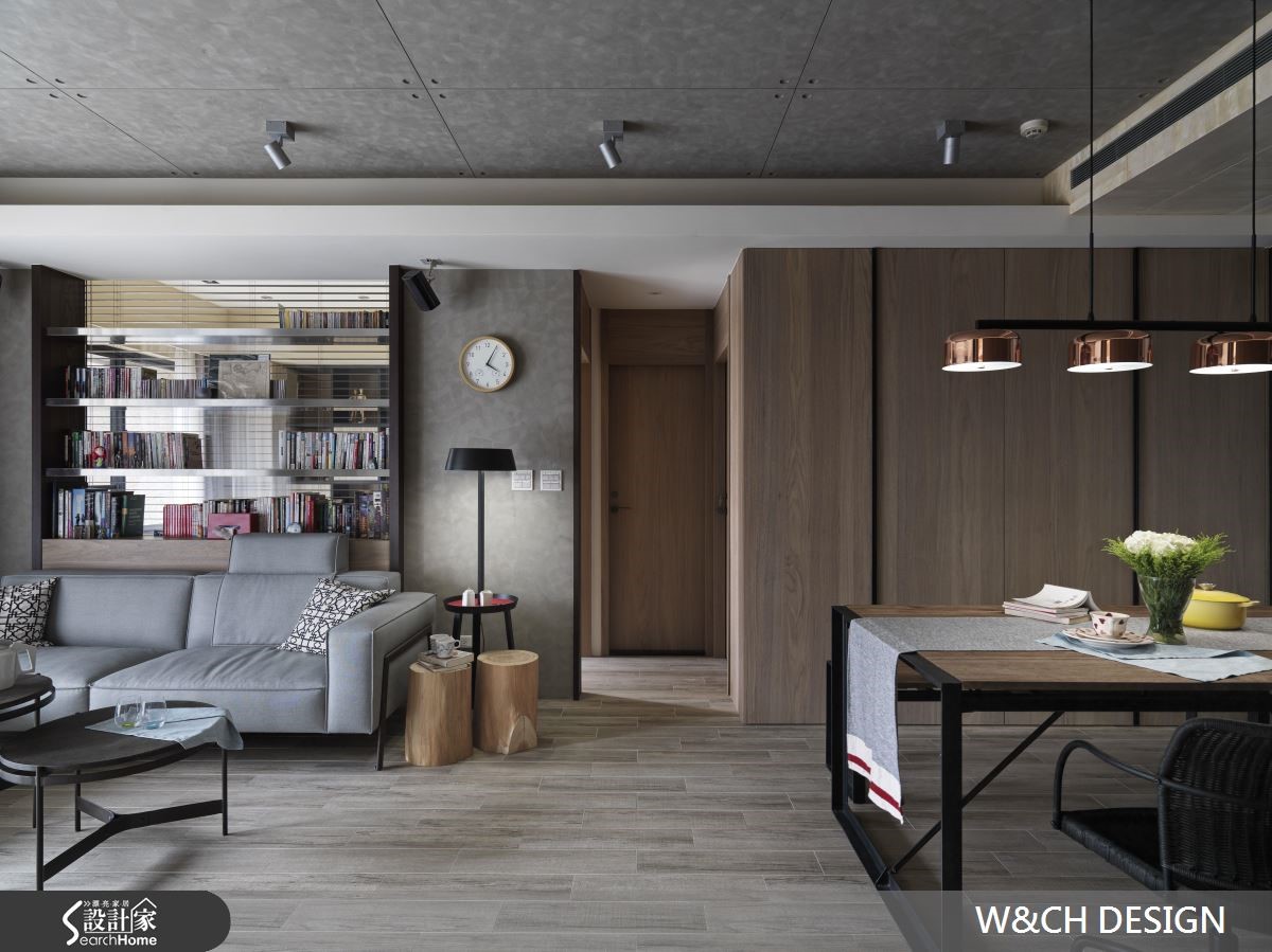 点缀清水模灰及木质，造轻工业温馨宅