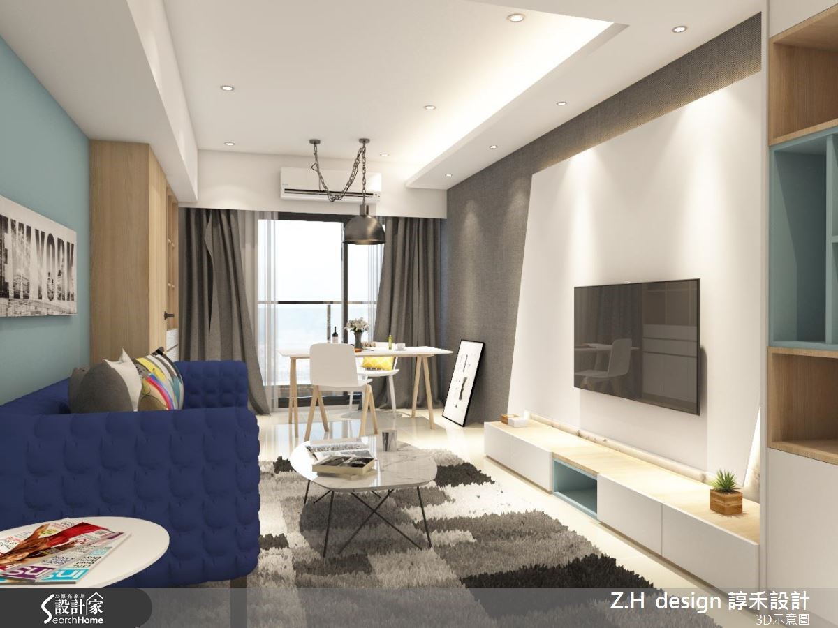 简约用色，打造66平清爽北欧风小宅