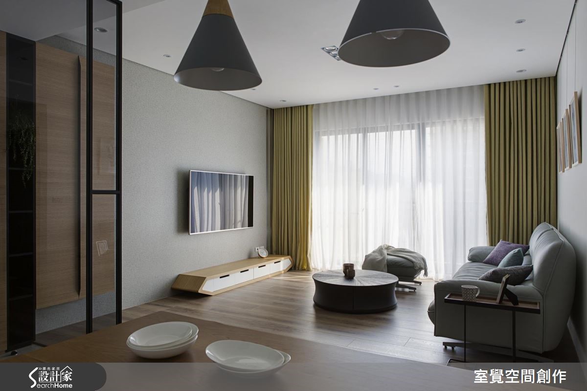 净白空间注入木质柜体，造北欧宅机能美