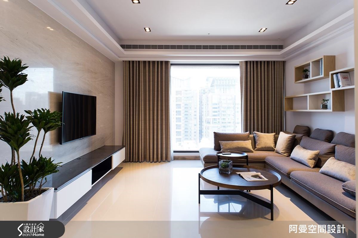 清爽木色辅以大理石材，北欧宅造低奢感