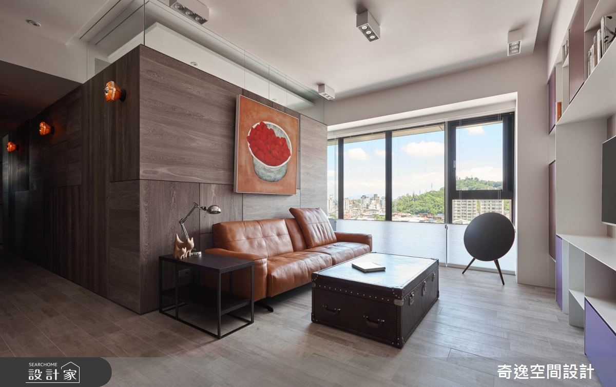 融入水泥、木皮与几何线条，造美型混搭宅