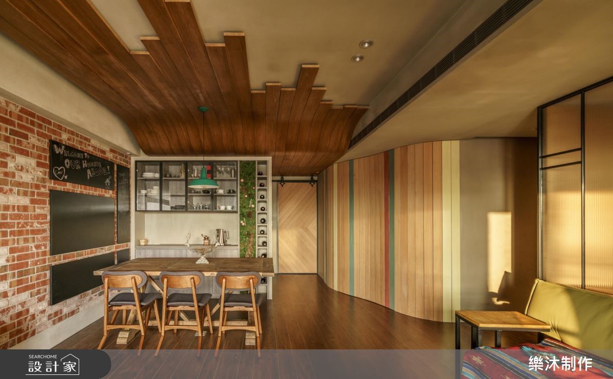 复古红砖与木质，混搭出116平暖心好宅