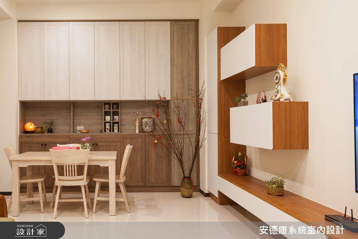 系统柜扩充收纳，创造森林系的自然宅