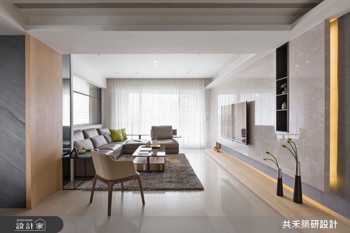 木质与石材的搭衬，新婚宅展露幸福气色