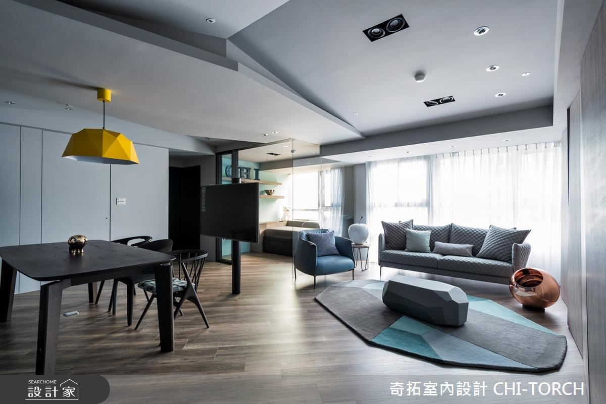 土耳其蓝和樱草黄对比，缤纷北欧在我家