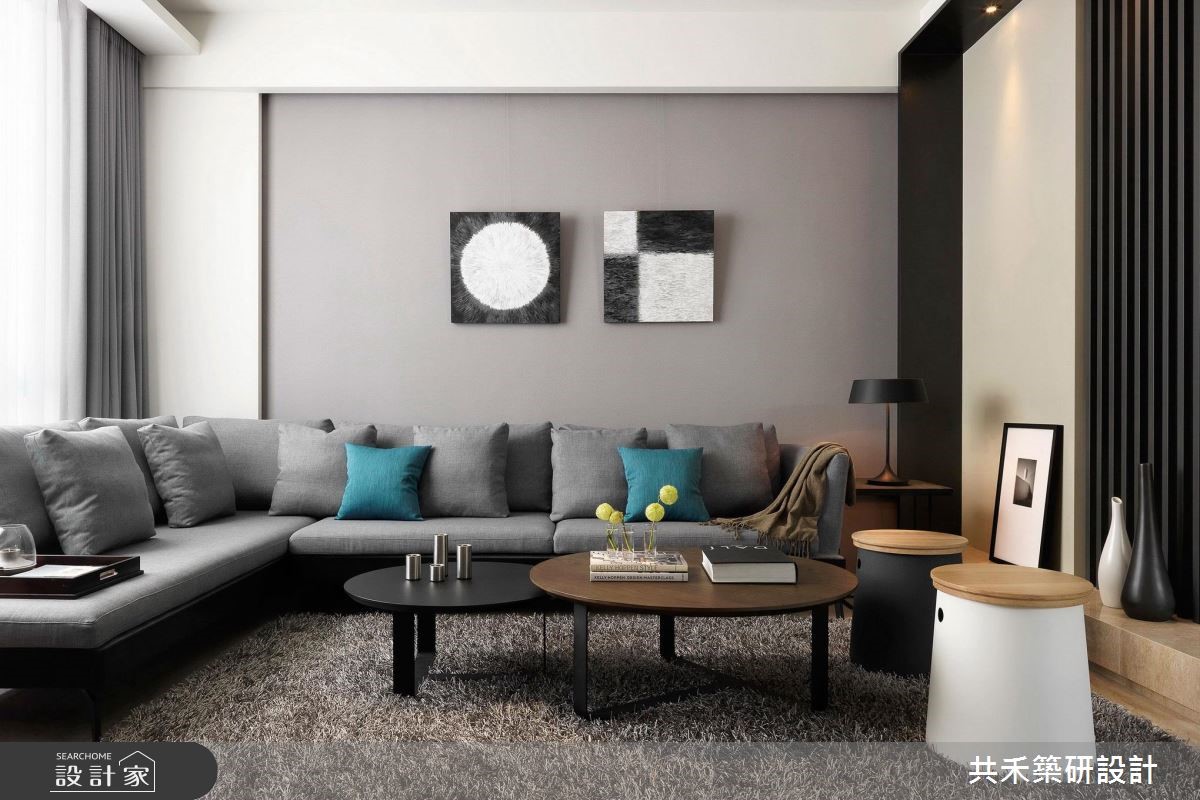 黑、白、灰三色造高冷，现代宅舒适又清爽