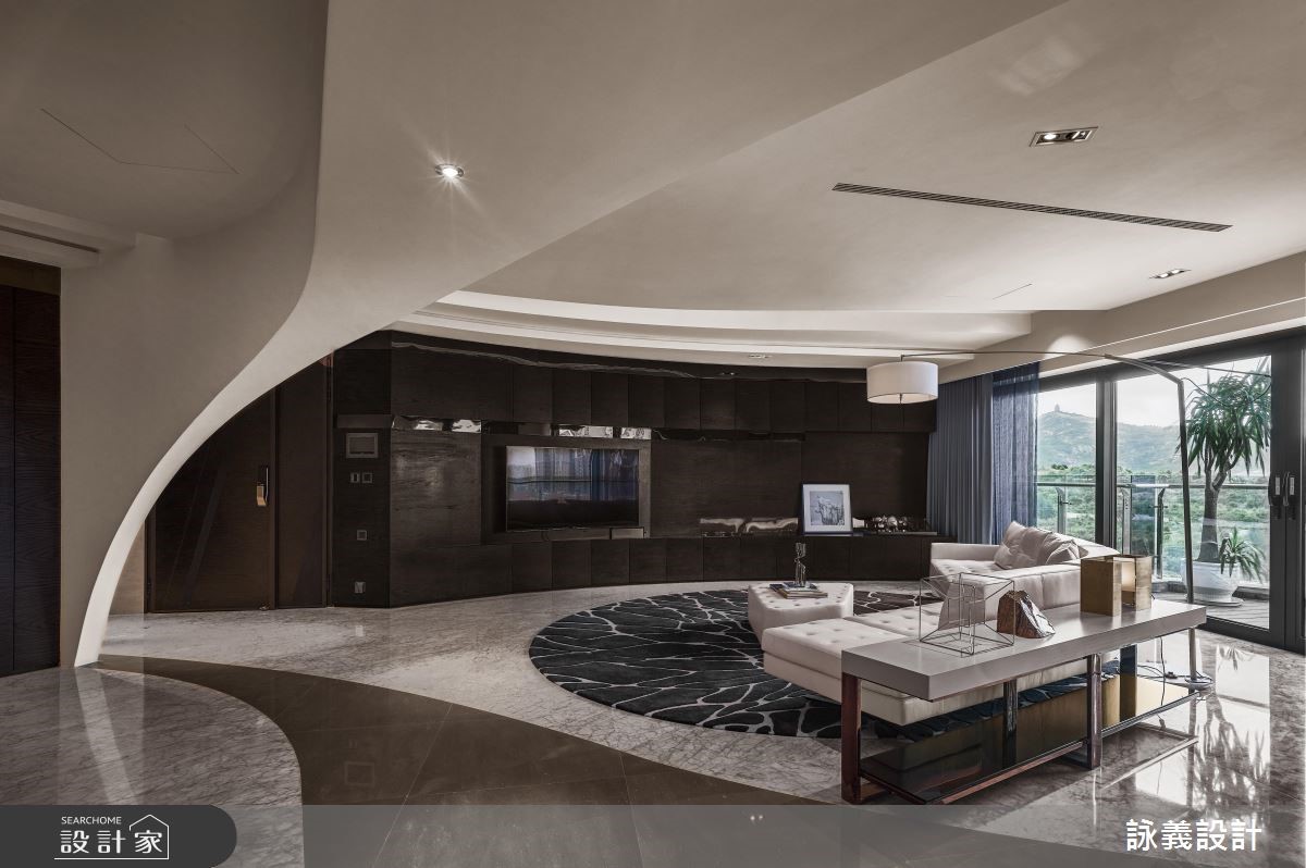 圆弧线条舞动魔幻空间 大尺度与自然意象形塑时尚豪宅