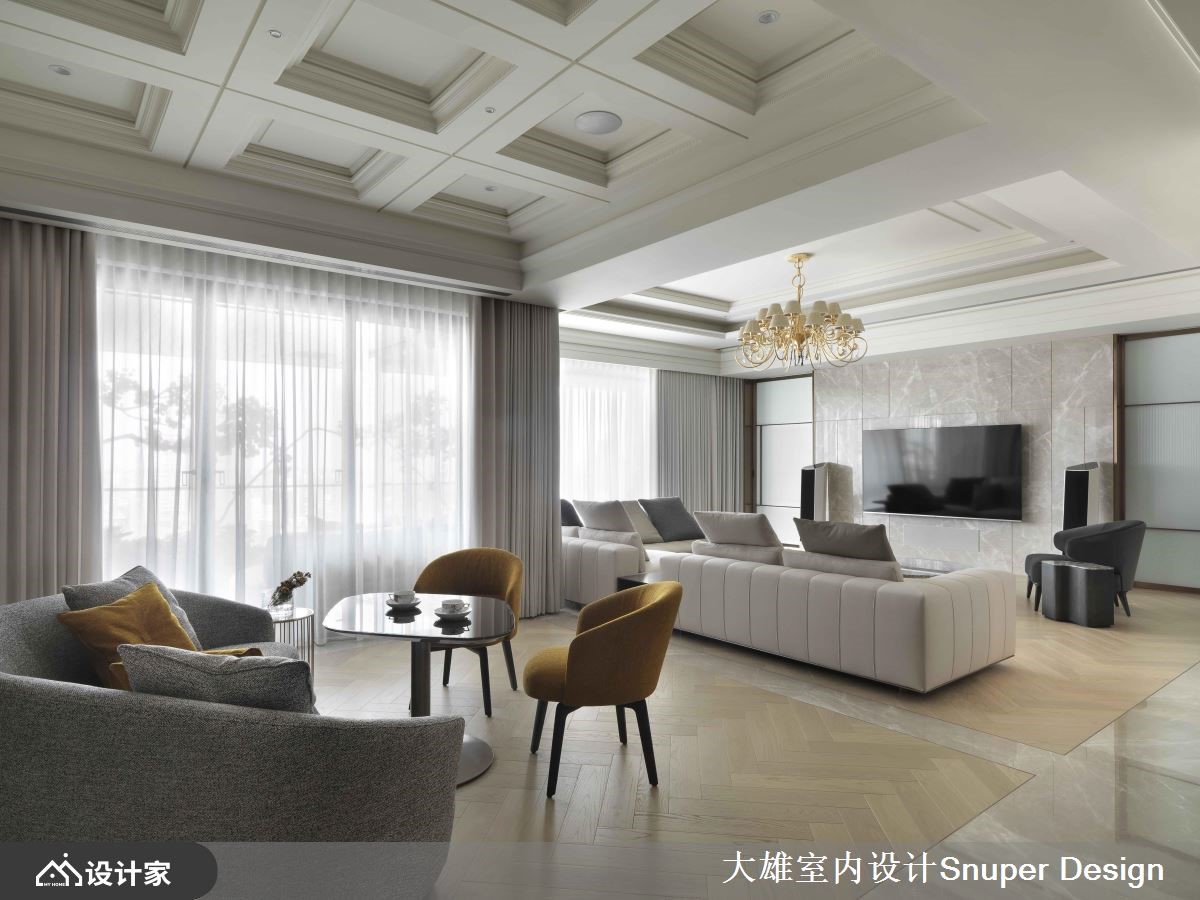 双轴线串联阳台美景！现代古典共处的高层次大宅