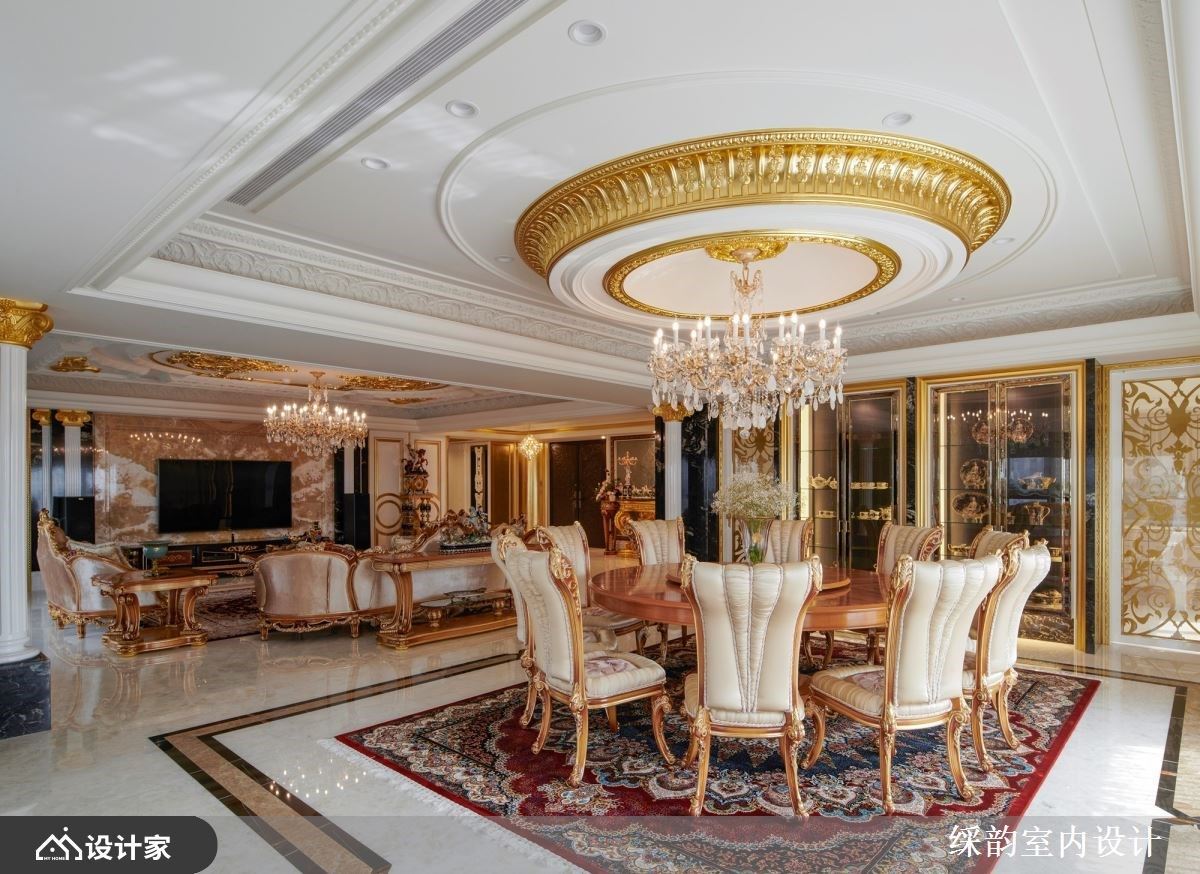 660 平米现代版唐顿庄园！精致雕花重现欧式古典贵族的宫廷生活