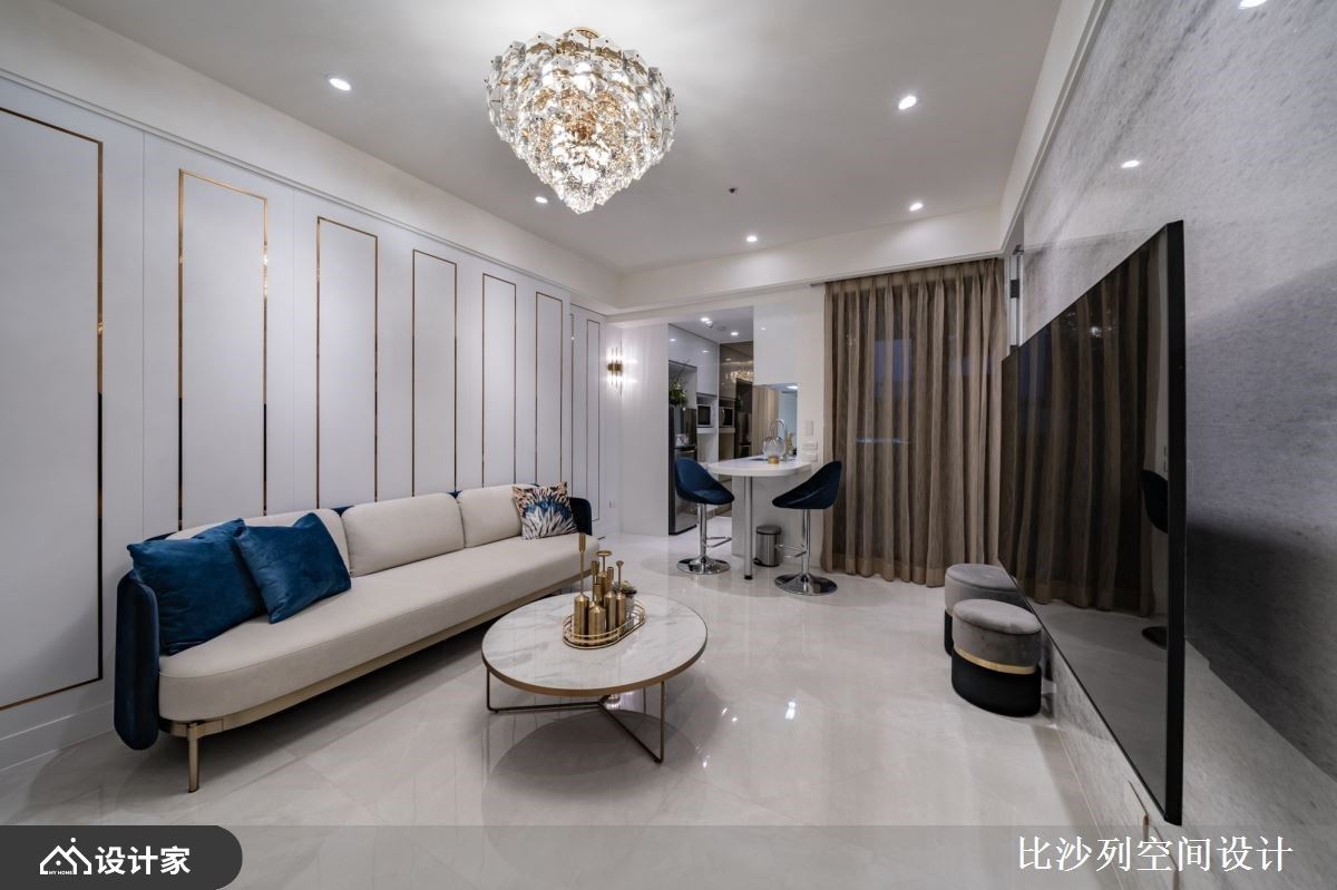86平米也能享受奢华豪宅！隐藏动线、延伸吧台，跳脱法式古典的空间想象