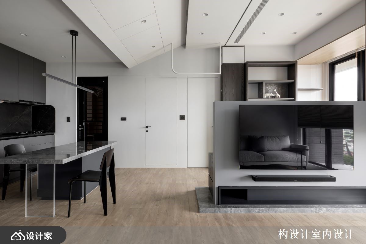 质感现代风单身小宅！经典色系刻划纯粹与温馨感，弹性空间机能满足开放与隐私性