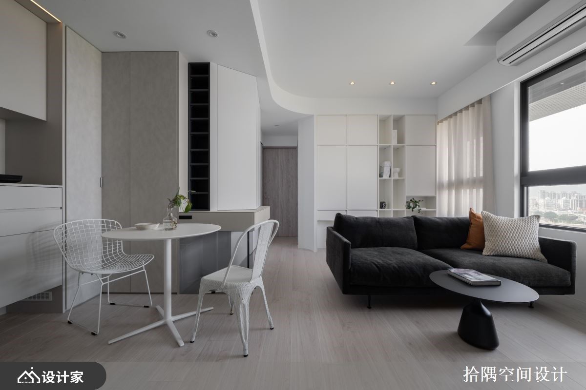 纯白空间的无限想象，清新柔和的56.1平米，拥抱2居室，还相当宽敞舒适