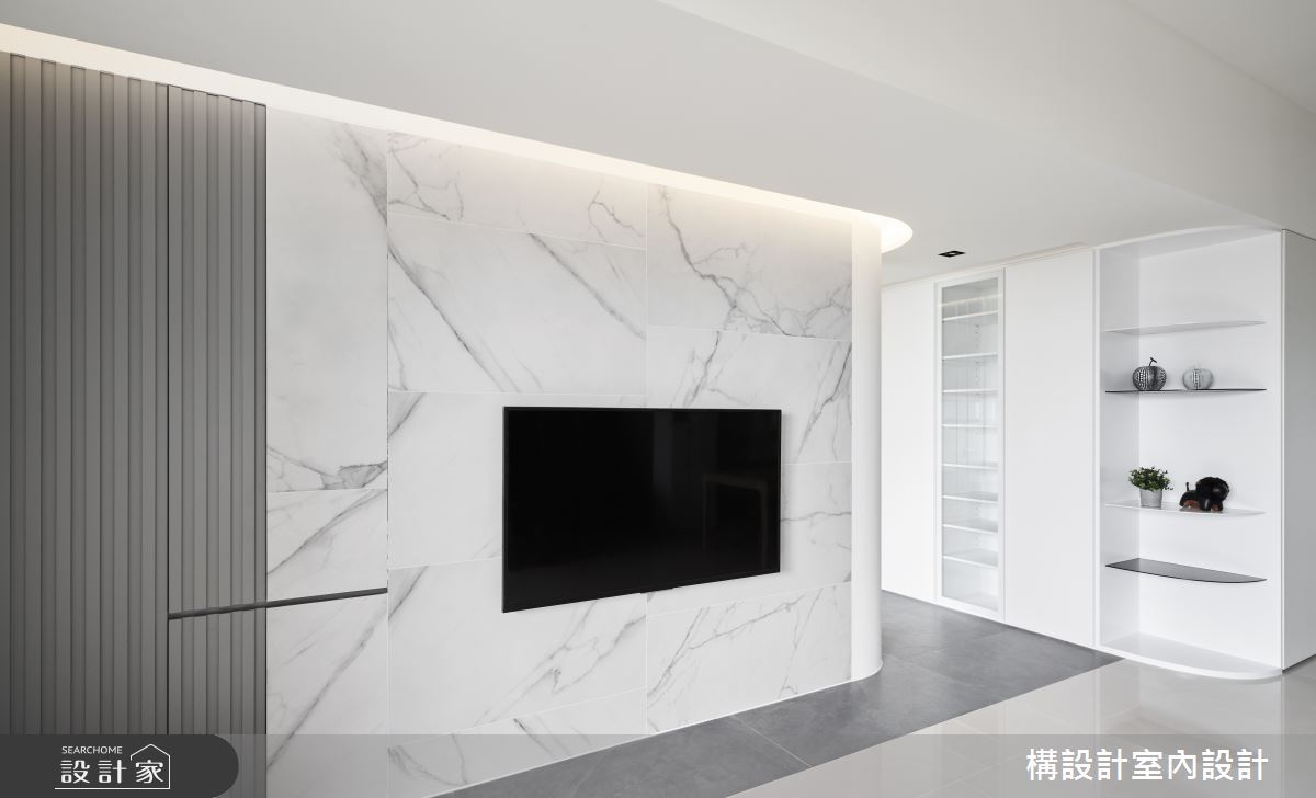 简约纯粹白系宅，隐藏收纳让165平米现代风家居更清爽、俐落！