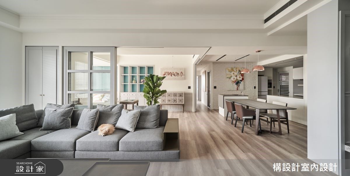 玻璃拉门让格局变灵活！引进清新舒适感，发现阳光美式宅的优雅秘密！